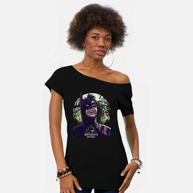 The Ghost Returns-Womens-Off Shoulder-Tee-rmatix