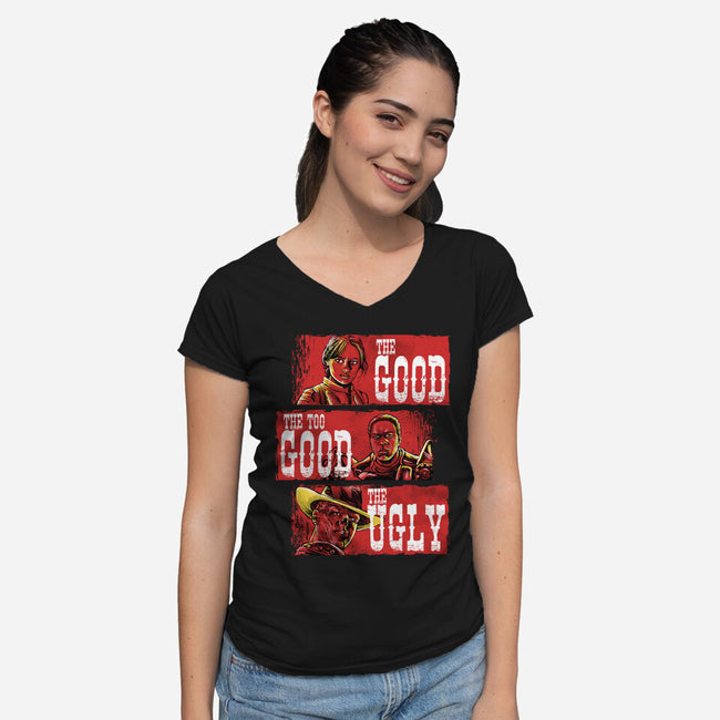 The Too Good-Womens-V-Neck-Tee-zascanauta