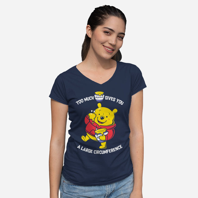 Too Much Hunny-Womens-V-Neck-Tee-krisren28