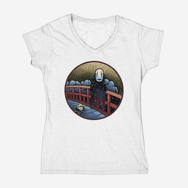 Bridge To The Spirit World-Womens-V-Neck-Tee-glitchygorilla