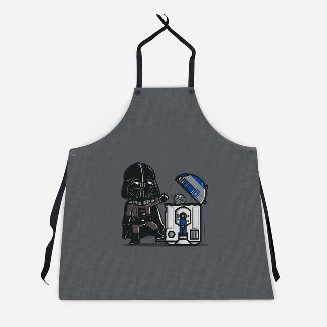 Robotic Trashcan-Unisex-Kitchen-Apron-Donnie