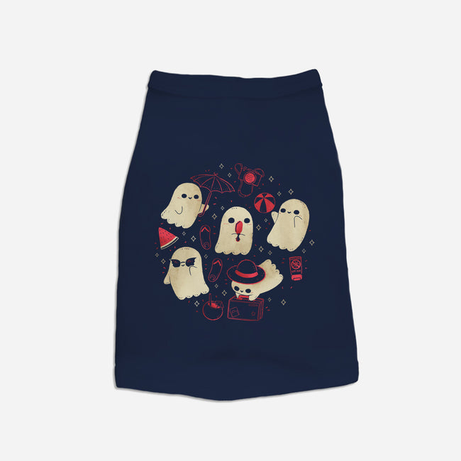 Creepy Kawaii Summer Ghosts-Dog-Basic-Pet Tank-xMorfina