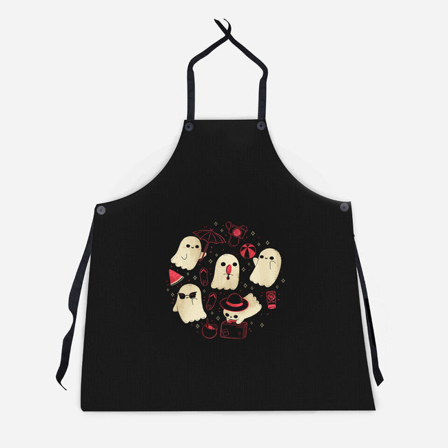 Creepy Kawaii Summer Ghosts-Unisex-Kitchen-Apron-xMorfina