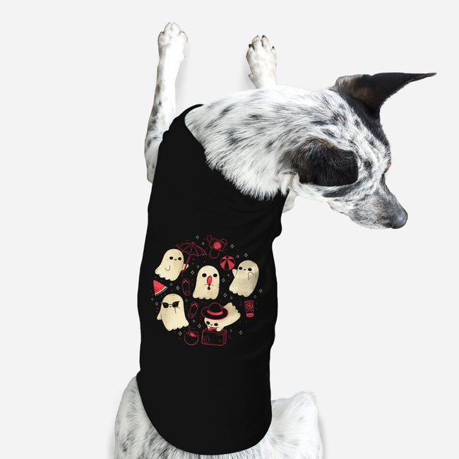 Creepy Kawaii Summer Ghosts-Dog-Basic-Pet Tank-xMorfina