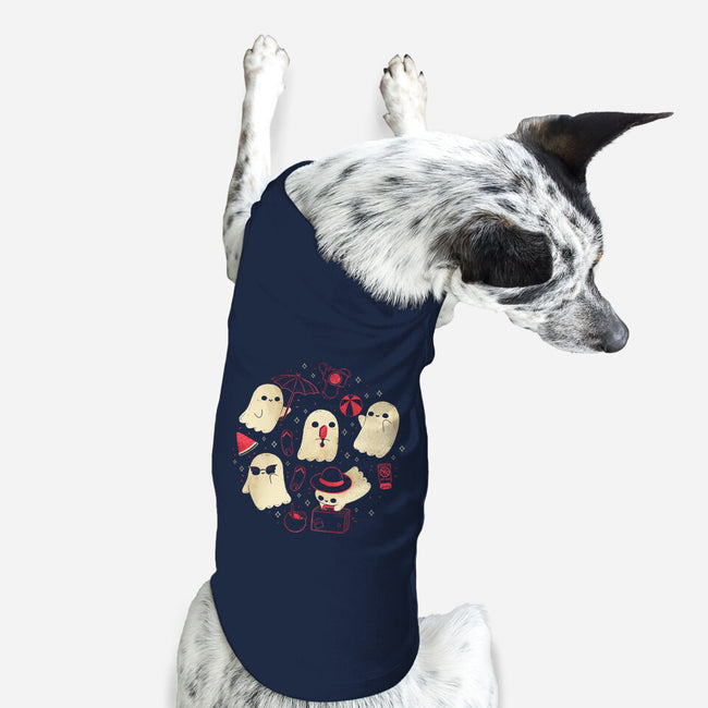 Creepy Kawaii Summer Ghosts-Dog-Basic-Pet Tank-xMorfina