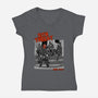 Sith Threat-Womens-V-Neck-Tee-joerawks