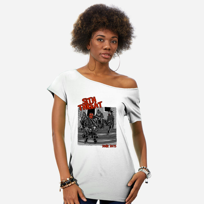 Sith Threat-Womens-Off Shoulder-Tee-joerawks