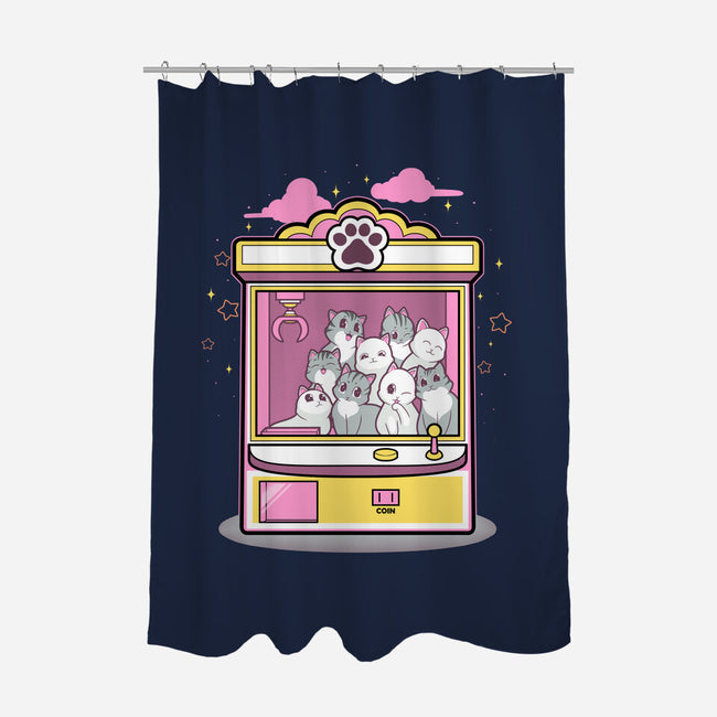 Kitty Claw Machine-None-Polyester-Shower Curtain-Astrobot Invention