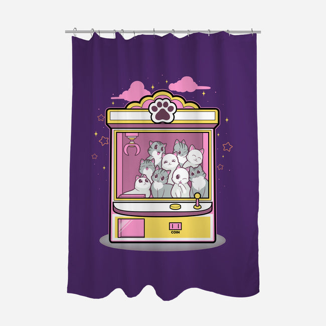 Kitty Claw Machine-None-Polyester-Shower Curtain-Astrobot Invention