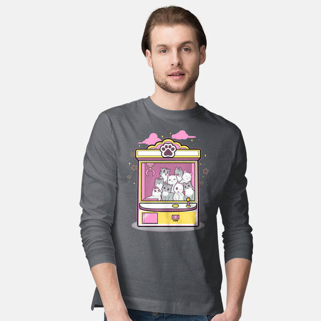 Kitty Claw Machine-Mens-Long Sleeved-Tee-Astrobot Invention