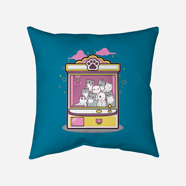 Kitty Claw Machine-None-Removable Cover-Throw Pillow-Astrobot Invention