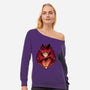 Radio Demon-Womens-Off Shoulder-Sweatshirt-Astrobot Invention