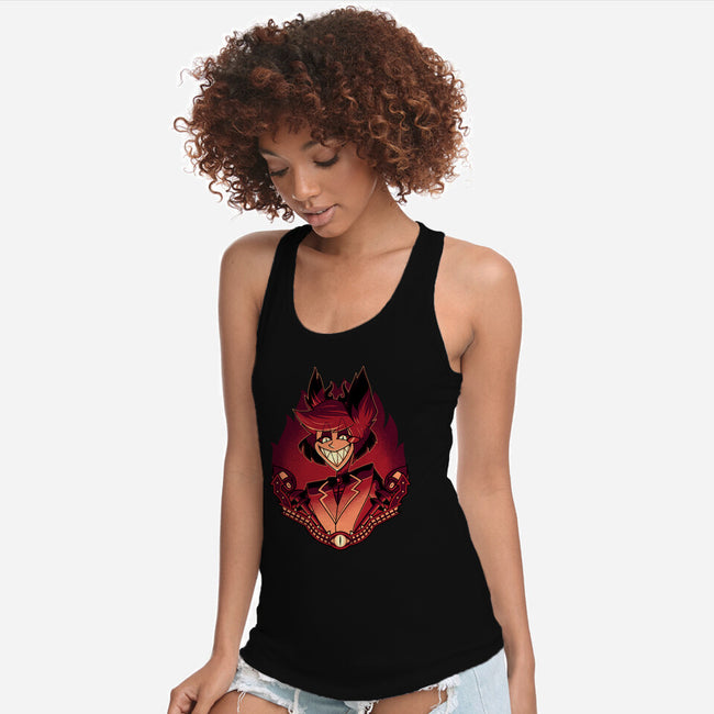 Radio Demon-Womens-Racerback-Tank-Astrobot Invention