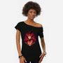 Radio Demon-Womens-Off Shoulder-Tee-Astrobot Invention