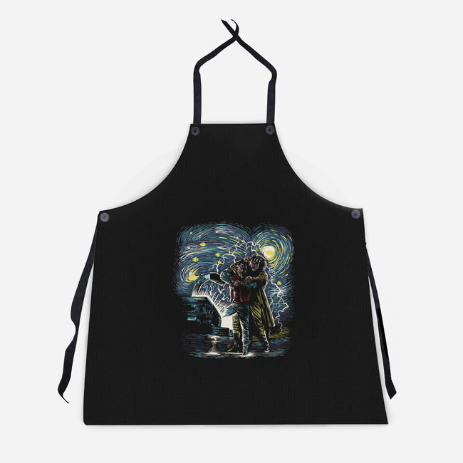 Back To The Starry-Unisex-Kitchen-Apron-zascanauta