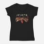 Idiots-Womens-V-Neck-Tee-Xentee