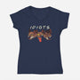 Idiots-Womens-V-Neck-Tee-Xentee