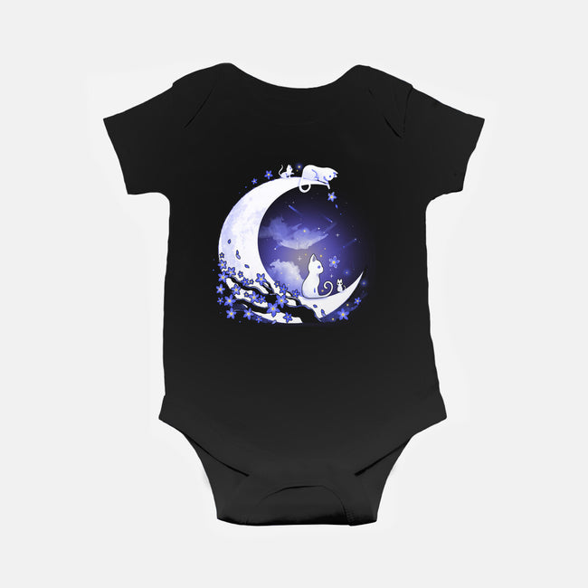 Kittens Moon-Baby-Basic-Onesie-Vallina84