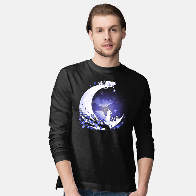 Kittens Moon-Mens-Long Sleeved-Tee-Vallina84