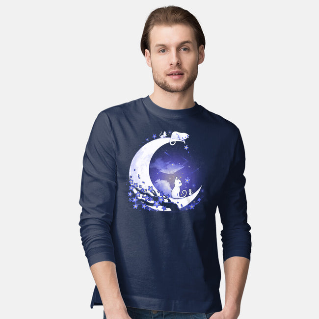 Kittens Moon-Mens-Long Sleeved-Tee-Vallina84