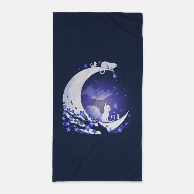 Kittens Moon-None-Beach-Towel-Vallina84