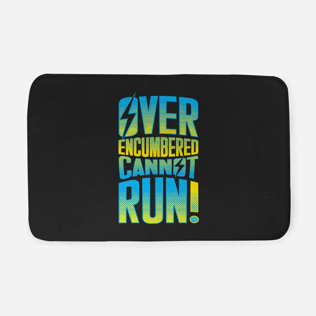 Overencumbered Cannot Run-None-Memory Foam-Bath Mat-rocketman_art