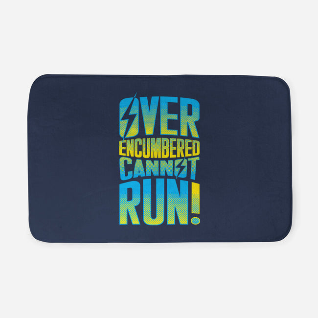 Overencumbered Cannot Run-None-Memory Foam-Bath Mat-rocketman_art