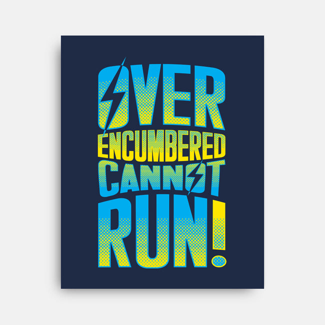 Overencumbered Cannot Run-None-Stretched-Canvas-rocketman_art