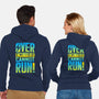 Overencumbered Cannot Run-Unisex-Zip-Up-Sweatshirt-rocketman_art