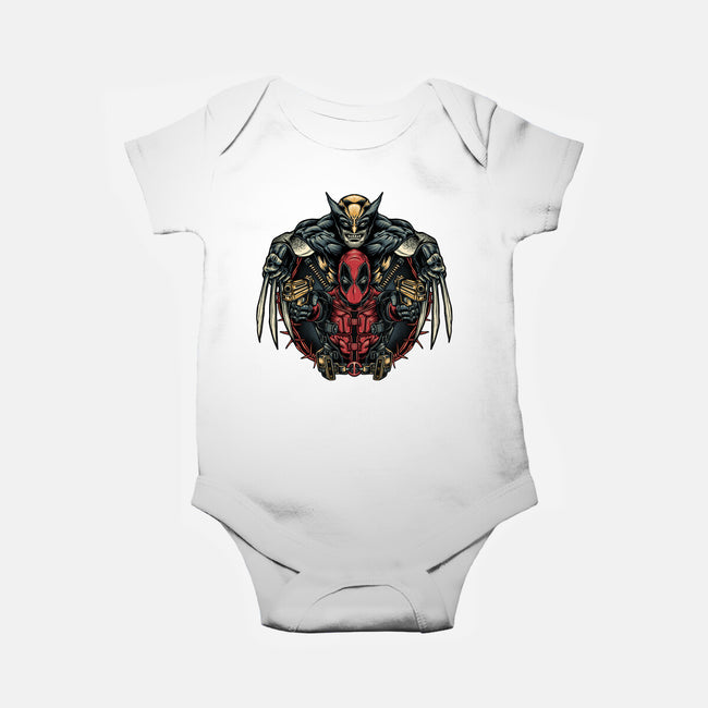 Double Trouble-Baby-Basic-Onesie-glitchygorilla