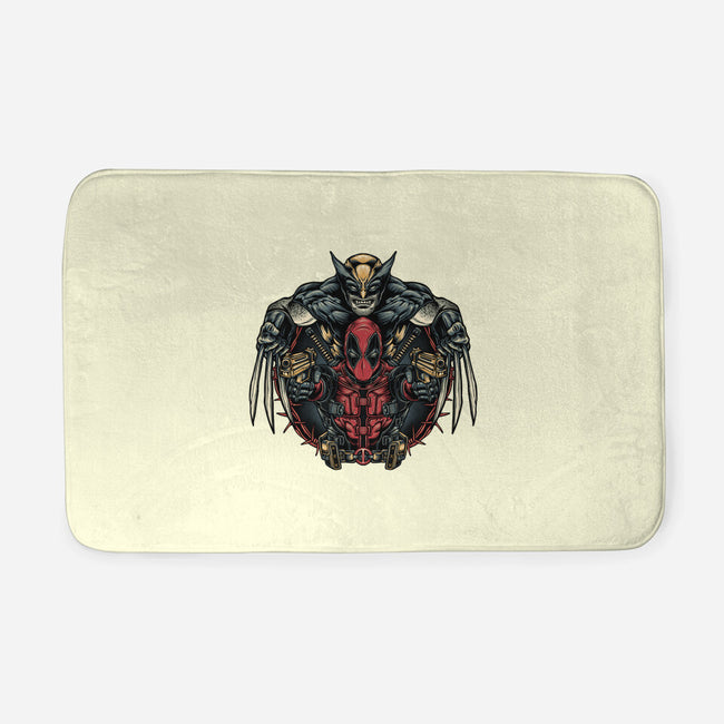 Double Trouble-None-Memory Foam-Bath Mat-glitchygorilla