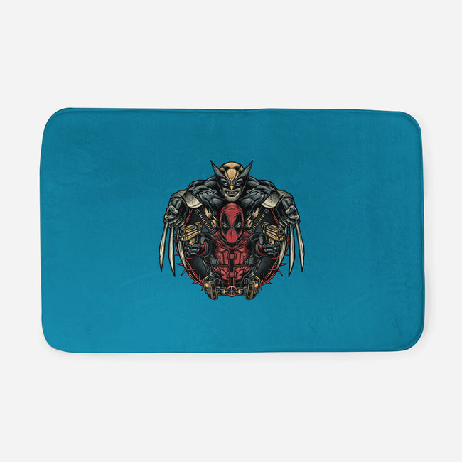 Double Trouble-None-Memory Foam-Bath Mat-glitchygorilla