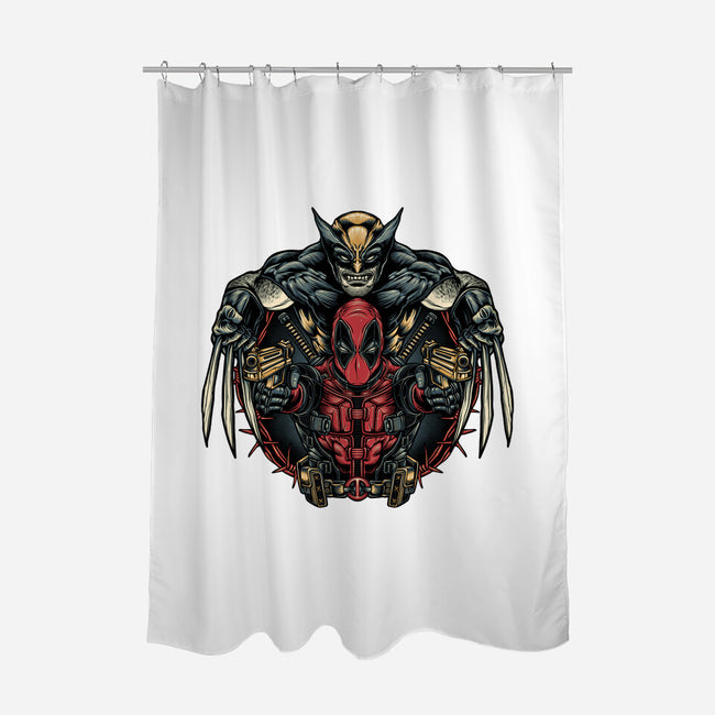 Double Trouble-None-Polyester-Shower Curtain-glitchygorilla