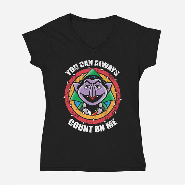 You Can Count On Me-Womens-V-Neck-Tee-turborat14