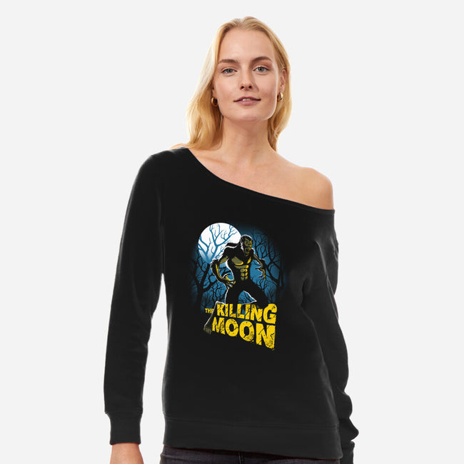 Killing Moon-Womens-Off Shoulder-Sweatshirt-Roni Nucleart