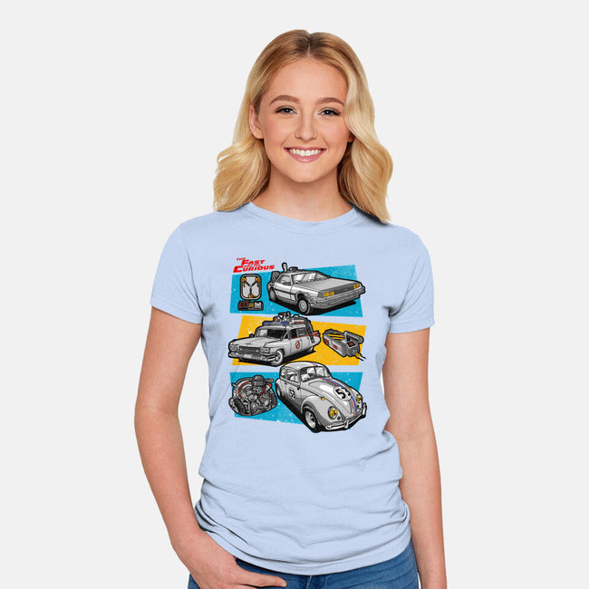 Fast And Curious Cars-Womens-Fitted-Tee-Roni Nucleart