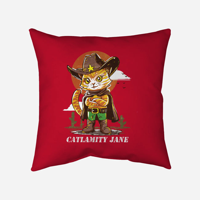 Catlamity Jane-None-Removable Cover w Insert-Throw Pillow-kharmazero