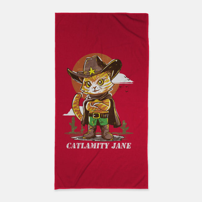 Catlamity Jane-None-Beach-Towel-kharmazero