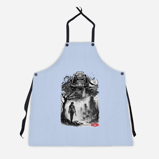 Welcome To The Wasteland-Unisex-Kitchen-Apron-DrMonekers