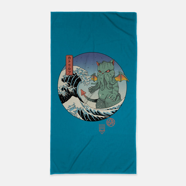 Great Cathulhu Wave-None-Beach-Towel-vp021