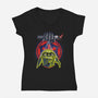 Dark Slice-Womens-V-Neck-Tee-CappO