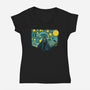 Starry Empire-Womens-V-Neck-Tee-retrodivision