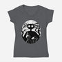 Silhouette Of Madness-Womens-V-Neck-Tee-nickzzarto