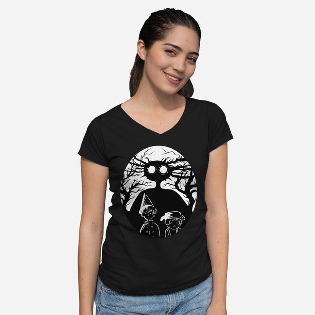 Silhouette Of Madness-Womens-V-Neck-Tee-nickzzarto