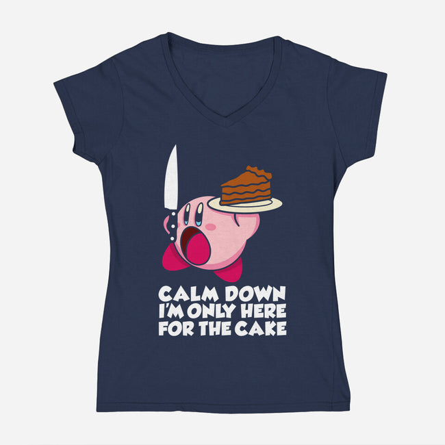 Calm Down-Womens-V-Neck-Tee-Xentee