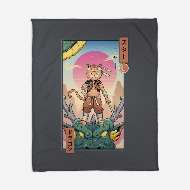 Dragon Meowster-None-Fleece-Blanket-vp021