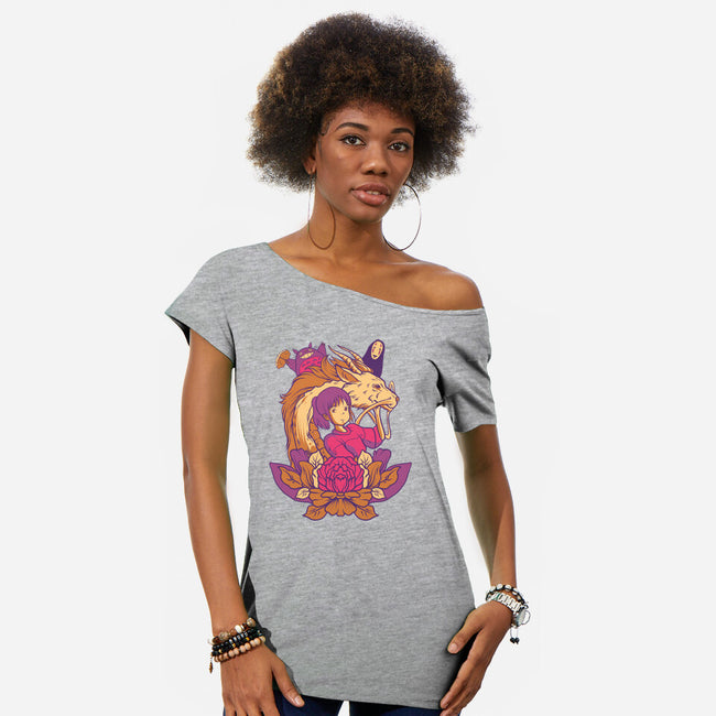 A Spirited Adventure-Womens-Off Shoulder-Tee-Gleydson Barboza