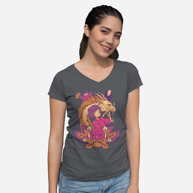 A Spirited Adventure-Womens-V-Neck-Tee-Gleydson Barboza