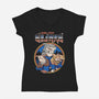 Gangster Sharks-Womens-V-Neck-Tee-vp021