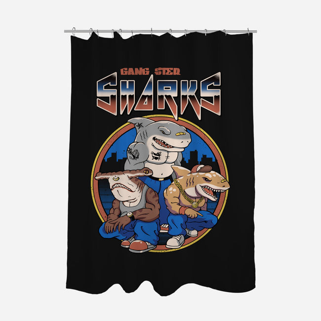 Gangster Sharks-None-Polyester-Shower Curtain-vp021